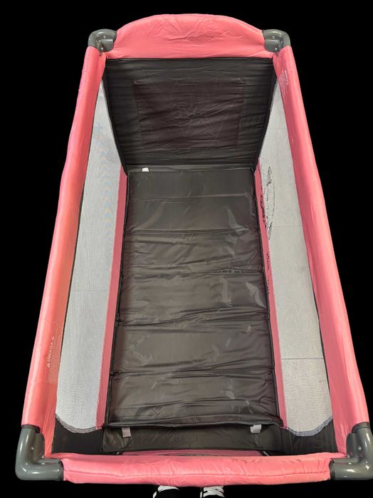 NOWY Kojec Turystyczny / Łóżeczko „Hello Baby” – Różowo-Szare