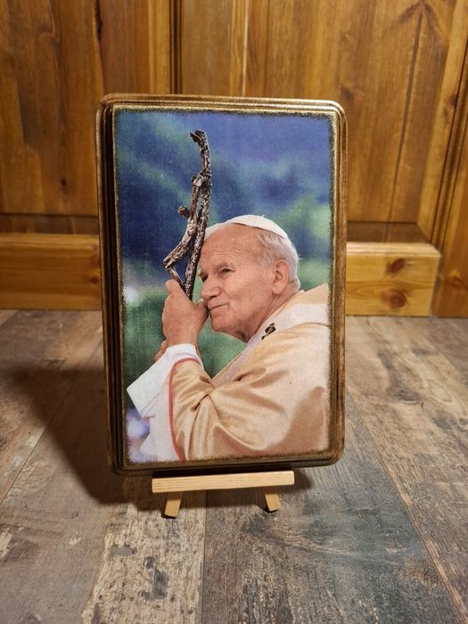 Obraz na ścianę ręcznie zdobiony na drewnie Święta Rodzina