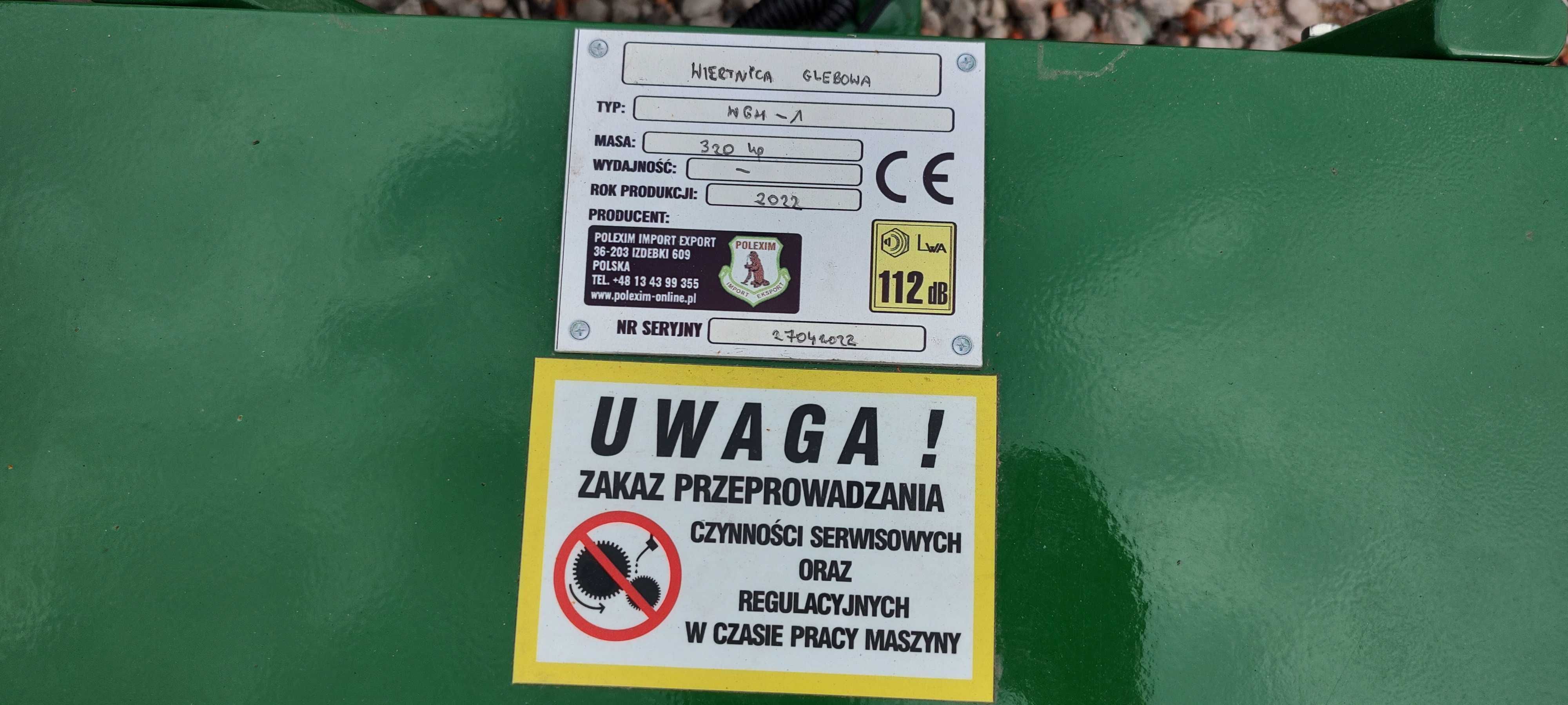 Wiertnica glebowa hydrauliczna