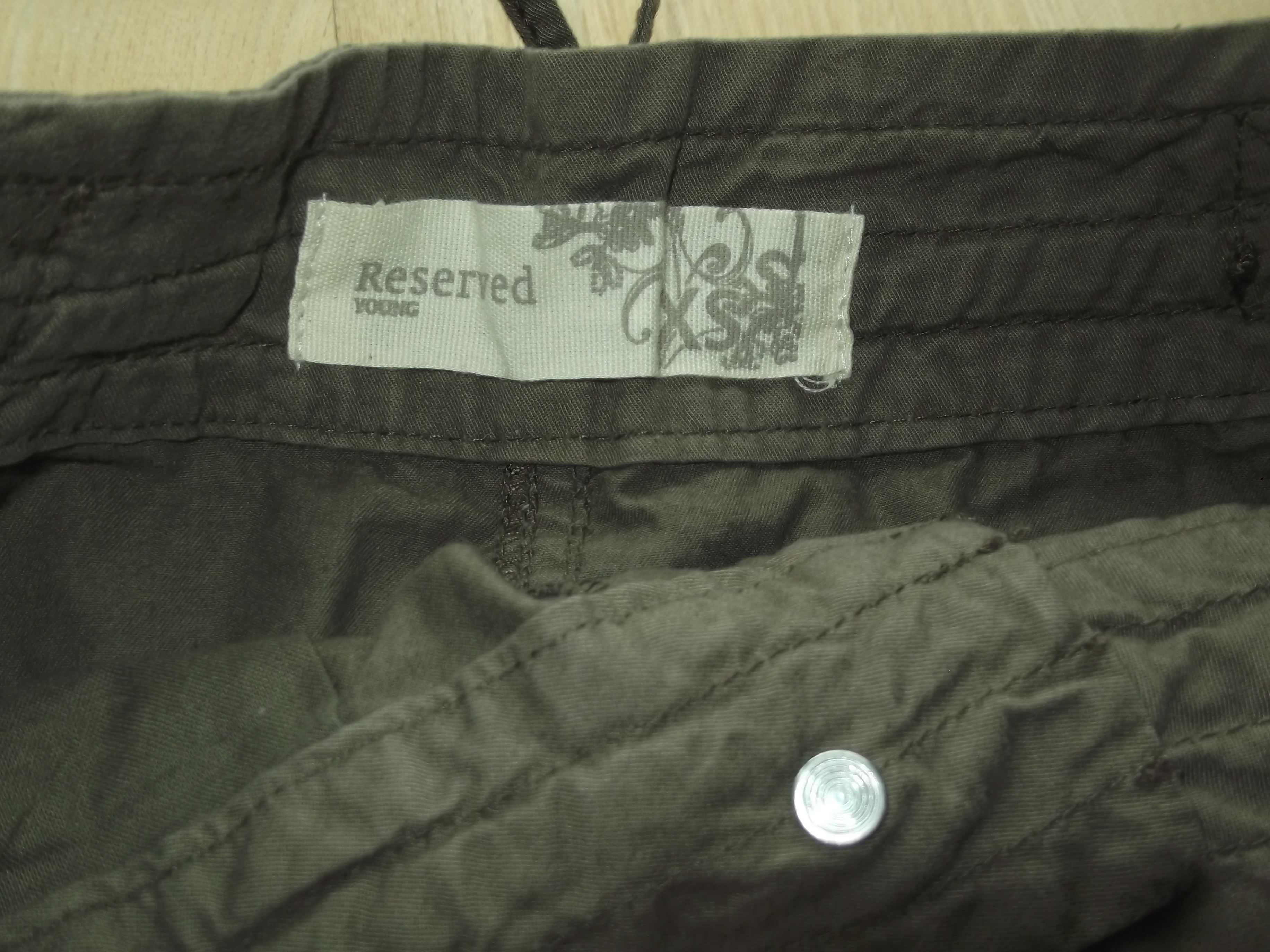 spódnica "bojówkowa" z falbanką u dołu, khaki, Reserved