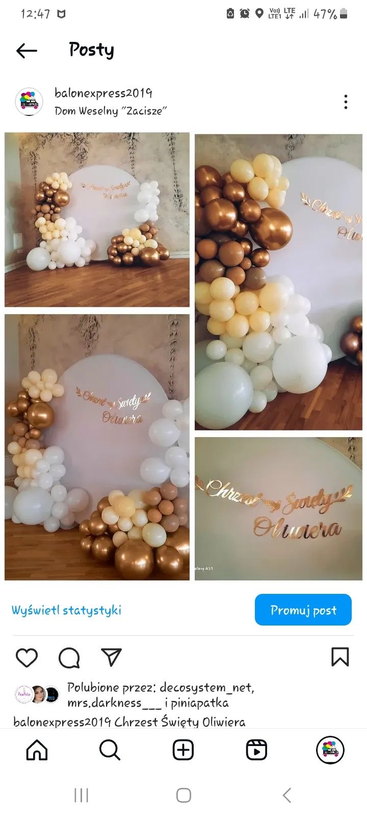 Balony z helem, balonowe dekoracje, pudła balonowe