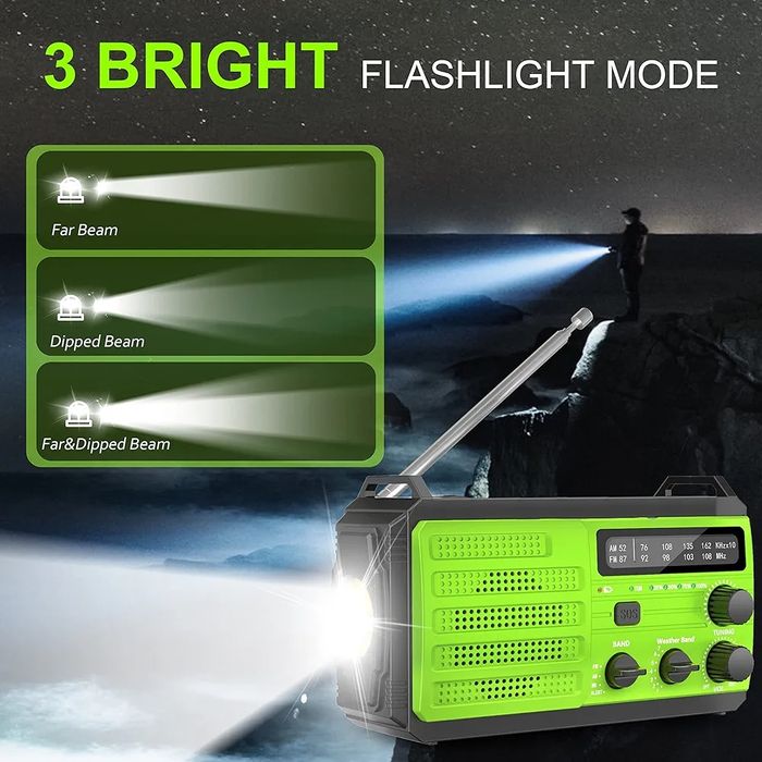 Radio akumulatorowe 8000 mAh AM, FM Givoust 3 PRO, latarka, solar