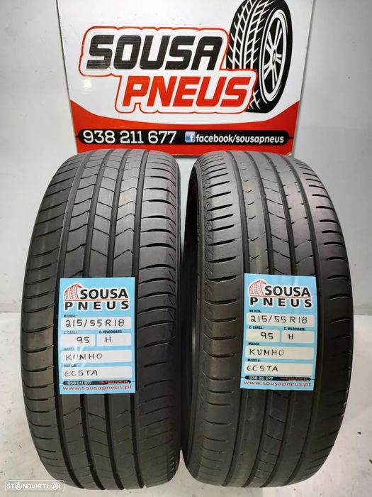 2 pneus semi novos kumho 215-55r18 oferta dos portes 120 EUROS