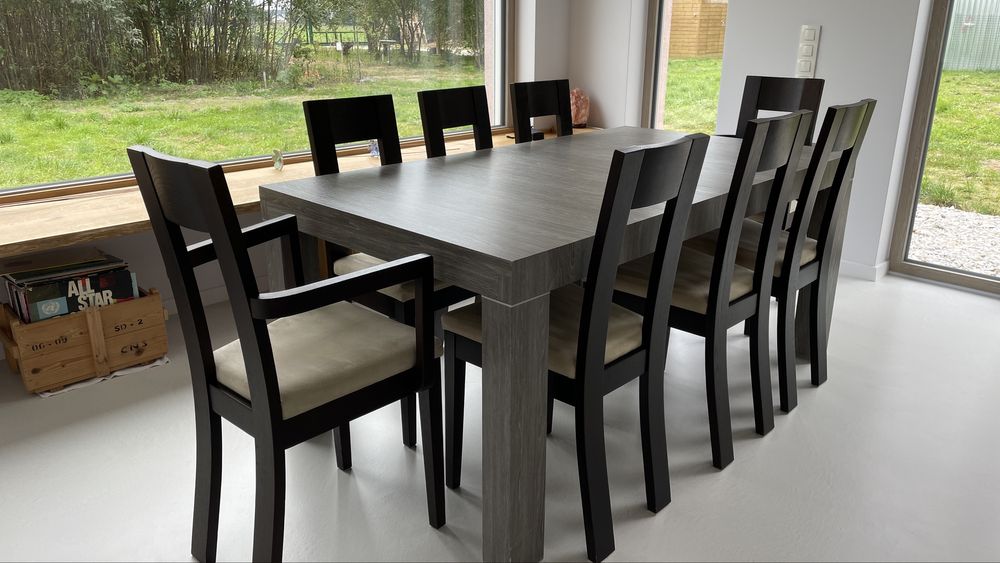 stół rozkładany "Imola" Swarzędz 1700/2150x950x750 dąb lity venge