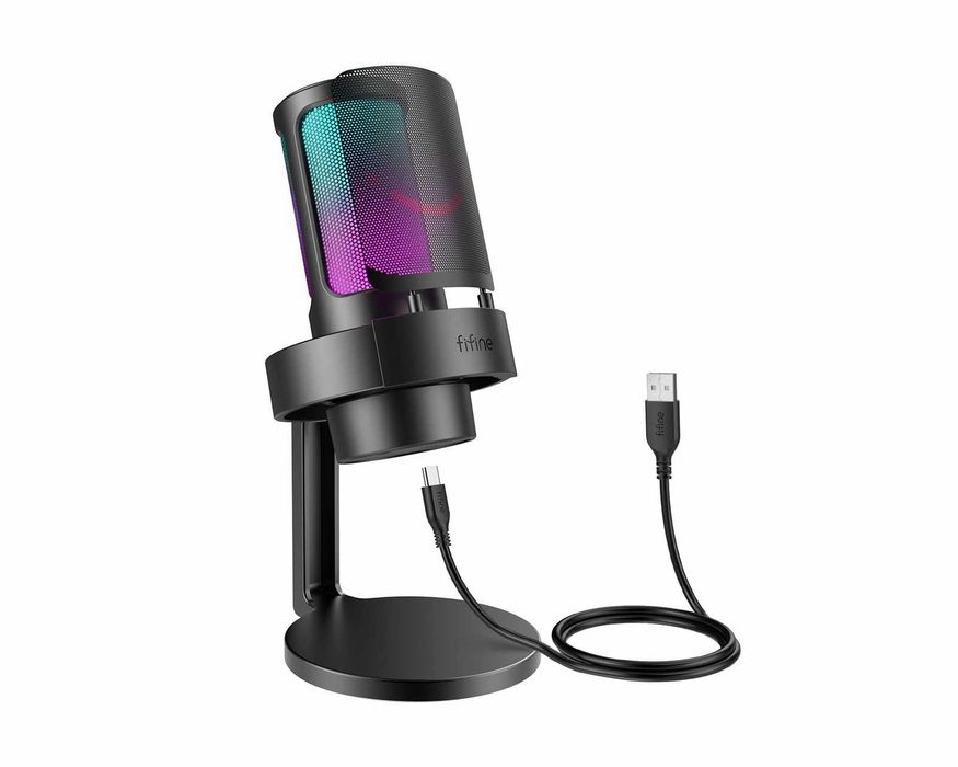 Новый Микрофон Fifine AmpliGame A8 с RGB Подсветкой и USB-C