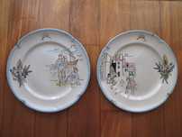 2 Pratos Antigos - Sacavém - Gilman - Decoração Varina e Pescador