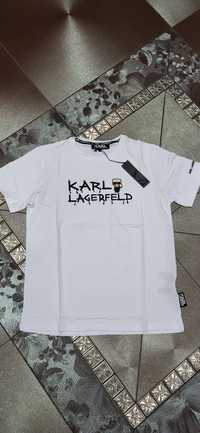 Karl ludzik koszulka męska biała t-shirt bawełna premium XL