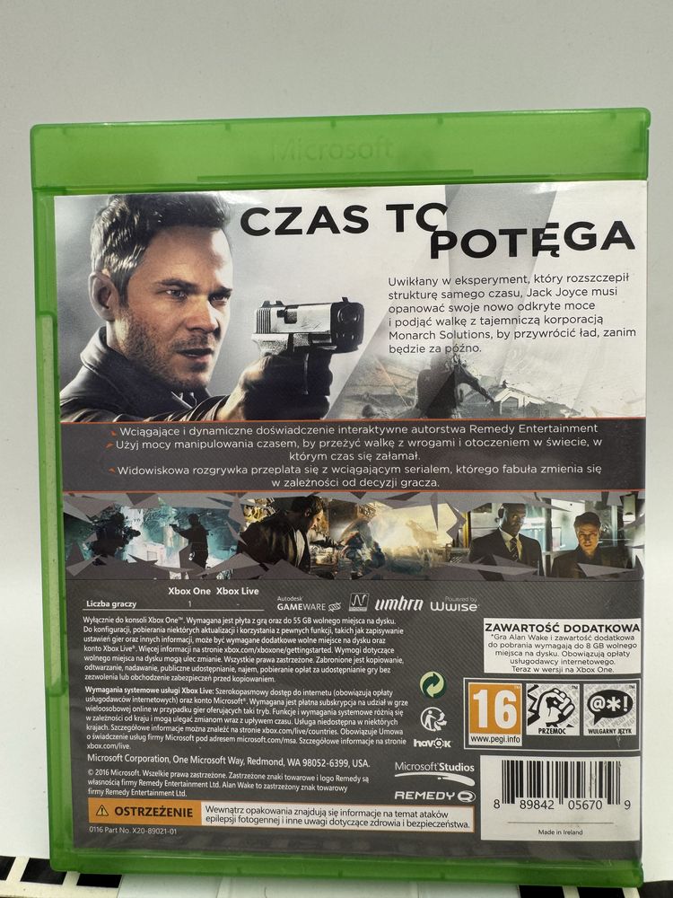 PL Quantum Break Xbox One Gwarancja