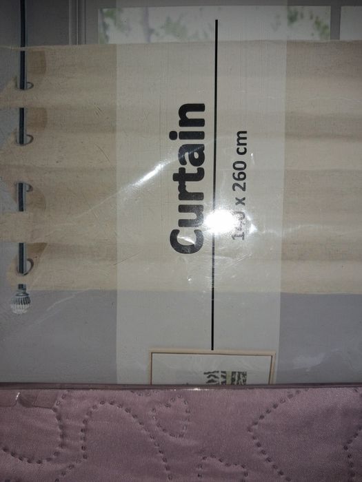 Zasłony ala len bezowe jasne