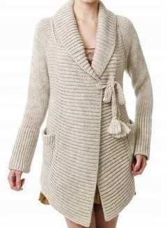 długi sweter narzuta kardigan boho ODD MOLLY  alpaka wool 38 40 M L