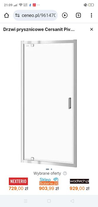 Drzwi prysznicowe 90 cm