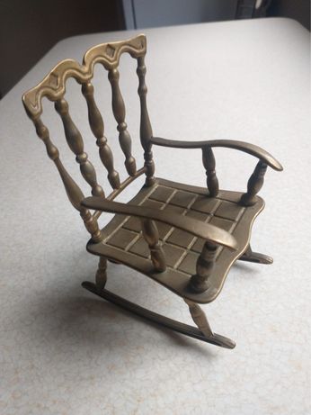 Mosiężne krzesło fotel 17 cm wysokości