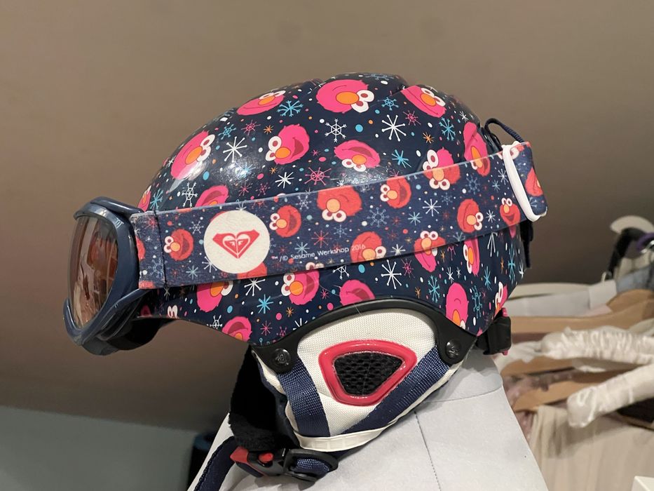 Kask dziecięcy z Goglami dla dziewczynki Roxy Elmo M 54