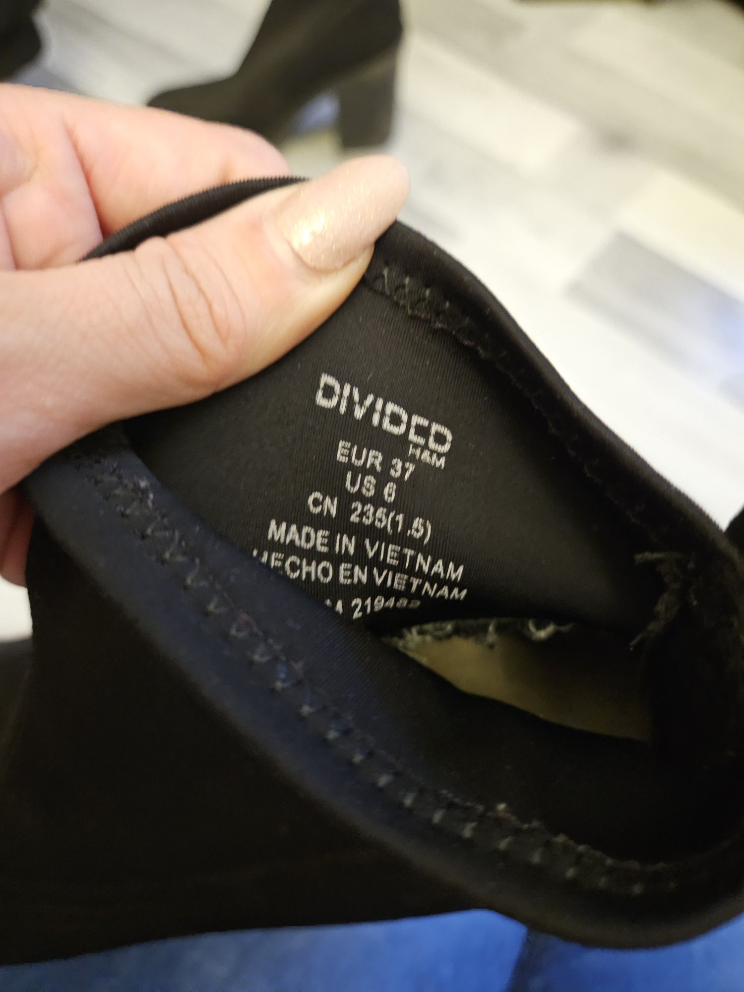 Kozaki czarne botki na platformie rozmiar 37 H&M