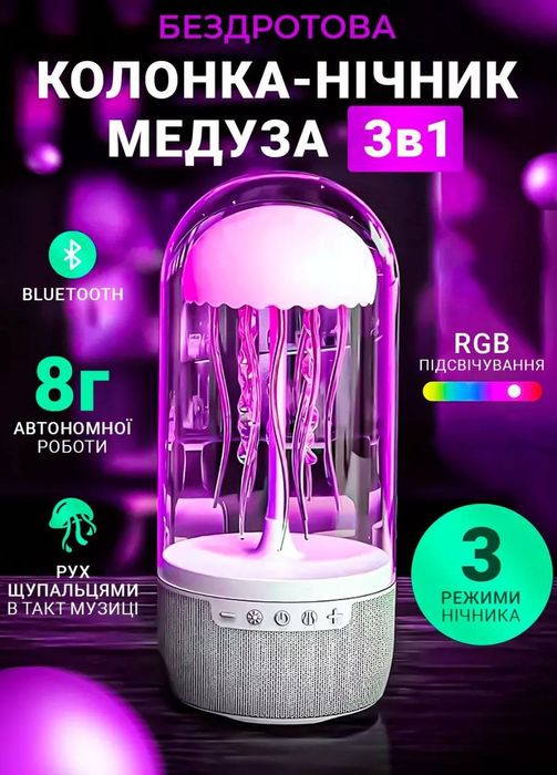 колонка - нічник із вбудованою механічною медузою.