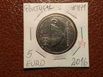 Portugal - moeda de 5 euro de 2016 (VG)