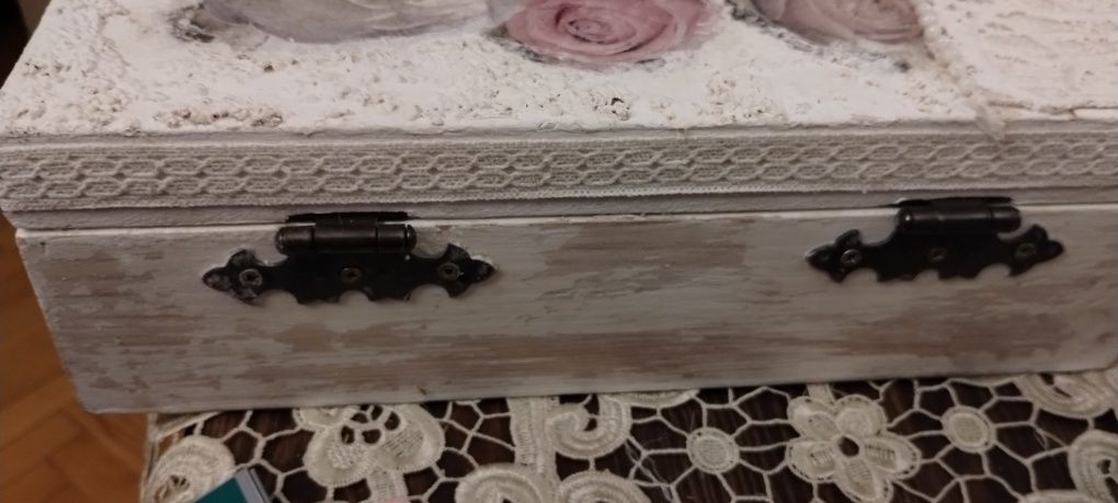 kuferek, pudełko, szkatułka decoupage