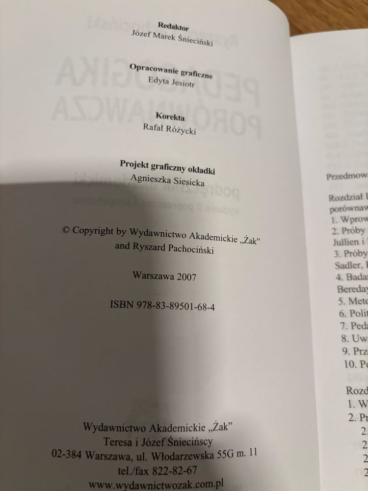 Książka pedagogika porównawcza Ryszard Pachociński