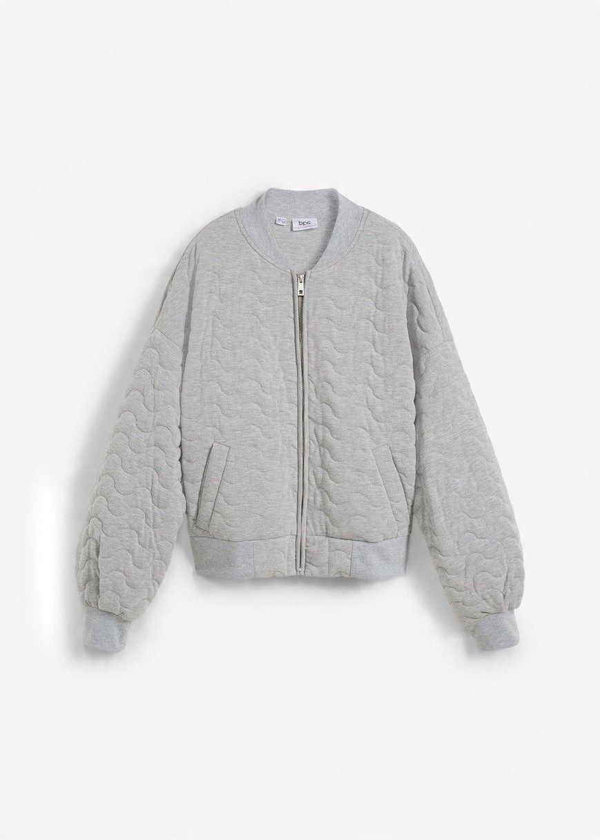B.P.C bluza pikowana bejsbolówka szara 44/46.