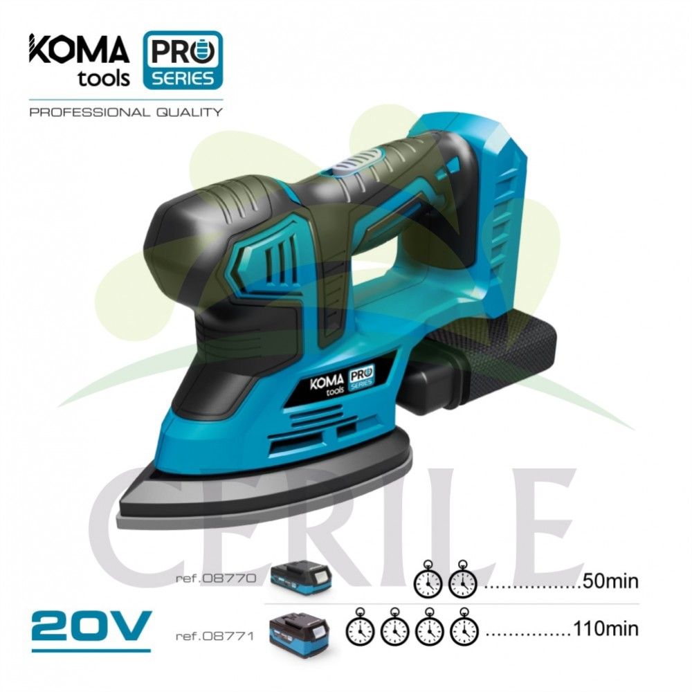 LIXADORA TIPO MOUSE 20V (SEM BATERIA E CARREGADOR) BATERIA KOMA TOOLS