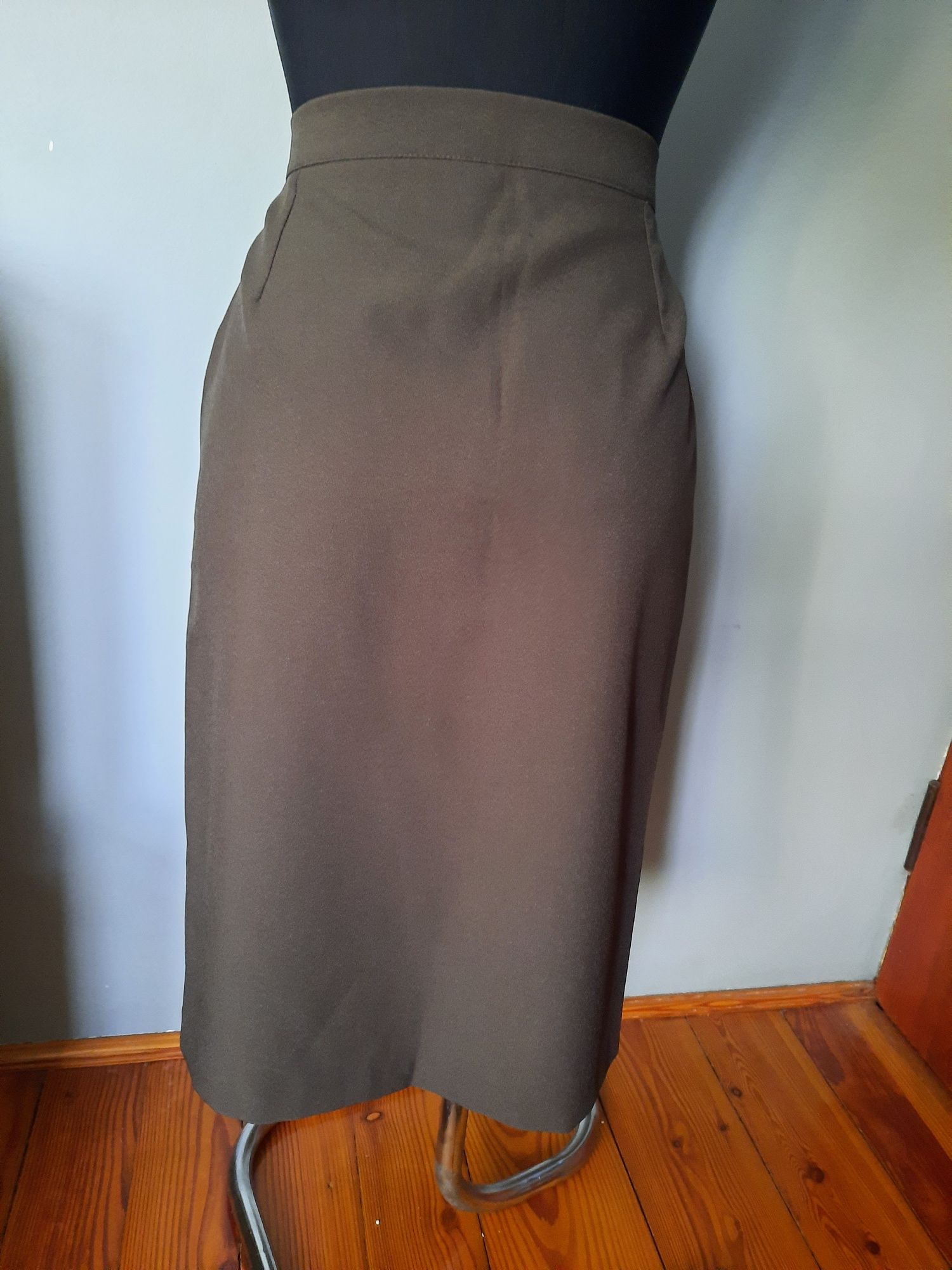 Spódnica ołówkowa ciemna zieleń elegancka r.38 M