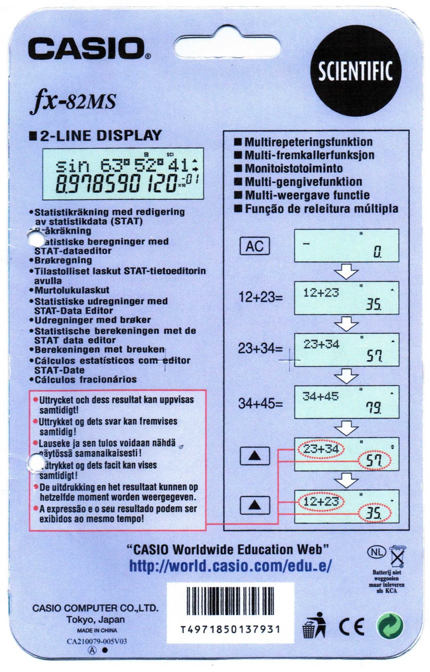 Calculadora CASIO fx-82MS