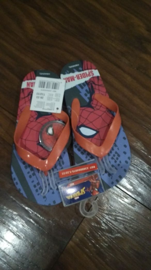 Nowe klapki na basen japonki spiderman 32/33