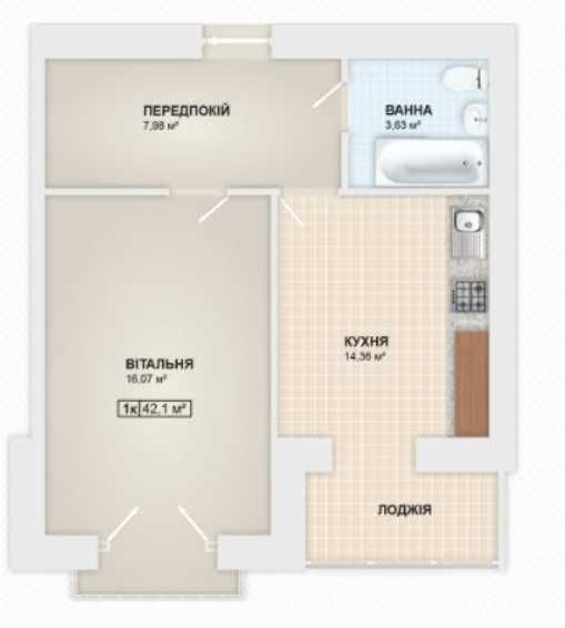 Здана 1к. квартира по вул. Ребета!