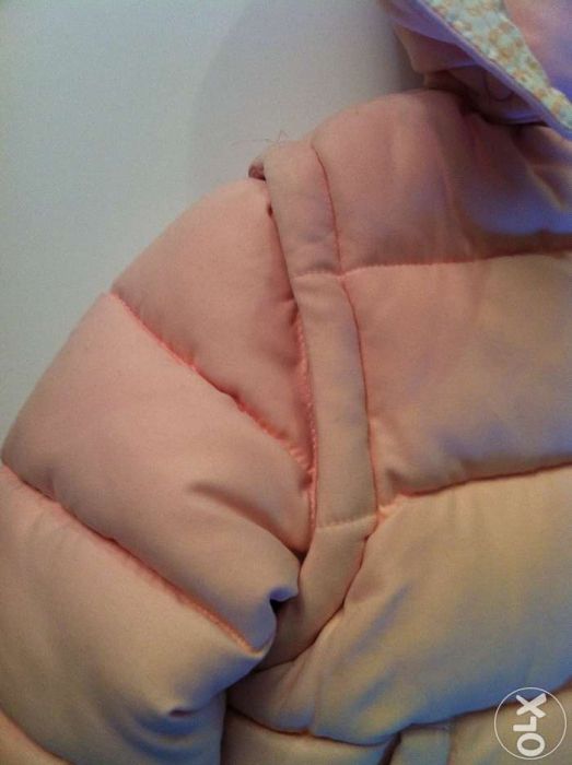 Casaco:Kispo/Anorak/blusão/ neck neck rosa T6meses menina