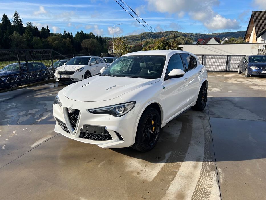 Alfa Romeo Stelvio Quadrifoglio, 510 KM, czujniki, kamera, navi, led!