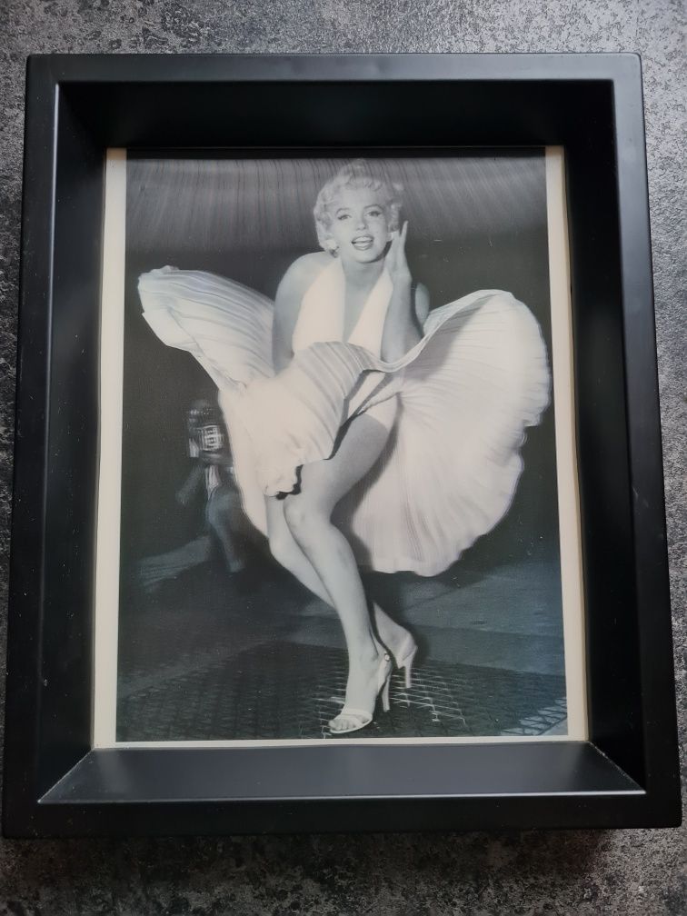 Marylin Monroe zdjęcie trójwymiarowe w ramce