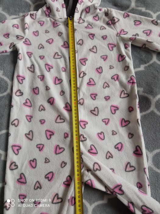 Polarowy pajacyk ciepła piżamka 98 104 kombinezon kigurumi do spania