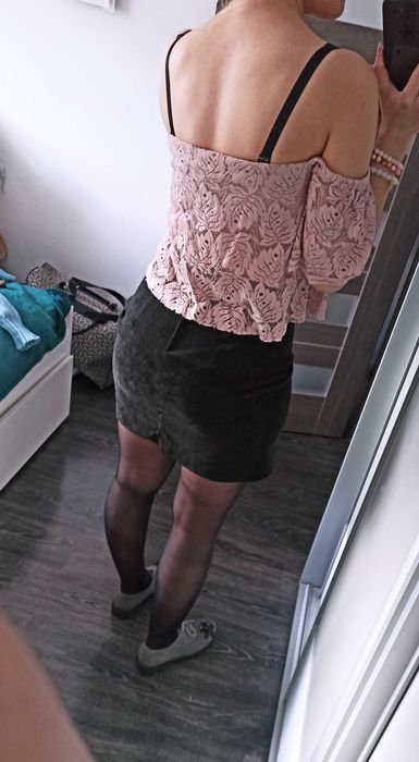 Koronkowa bluzka damska NA SYLWESTRA hiszpanka Stradivarius NA IMPREZĘ