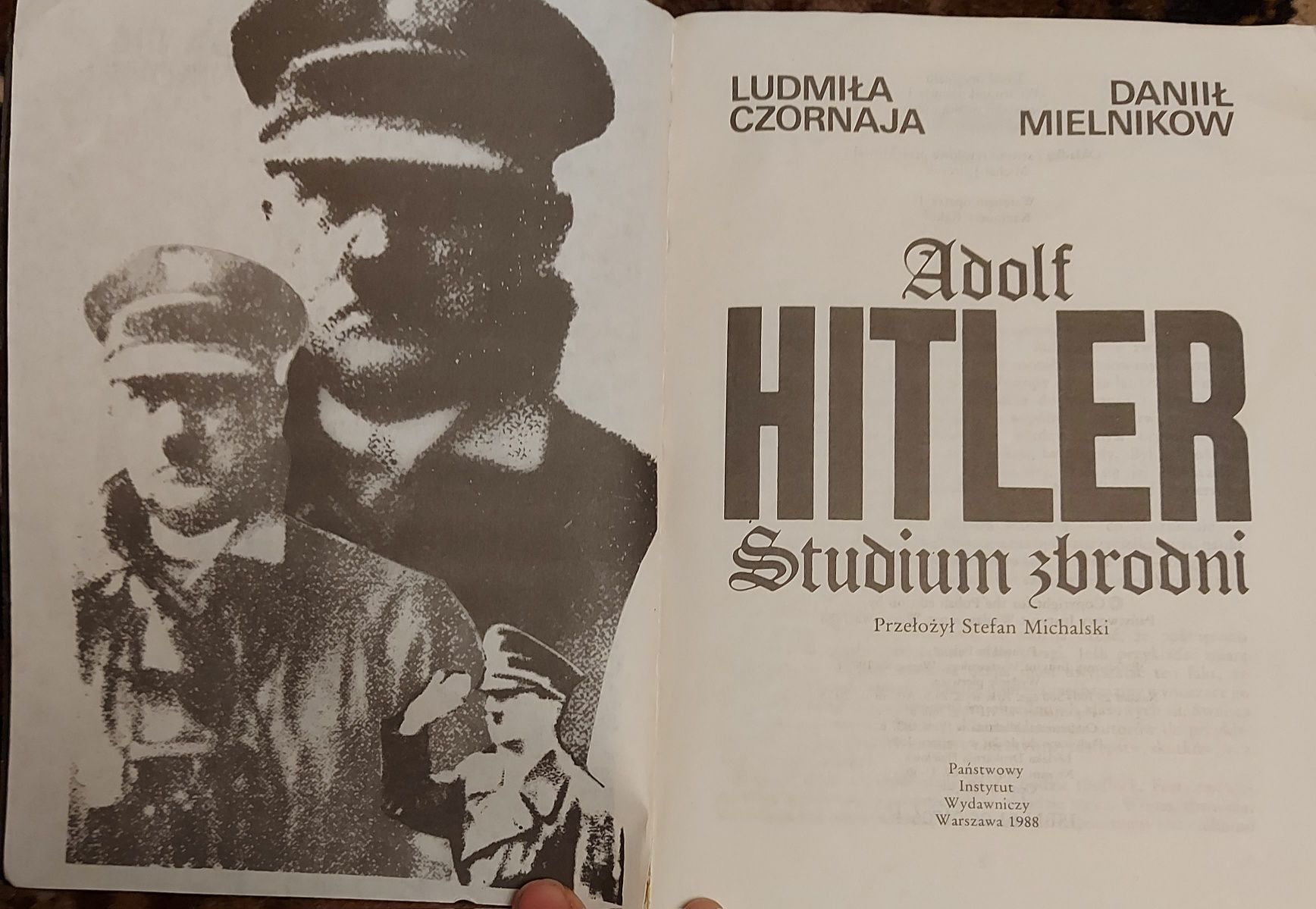 Trzy książki Hitler Fuhrer Mussolini