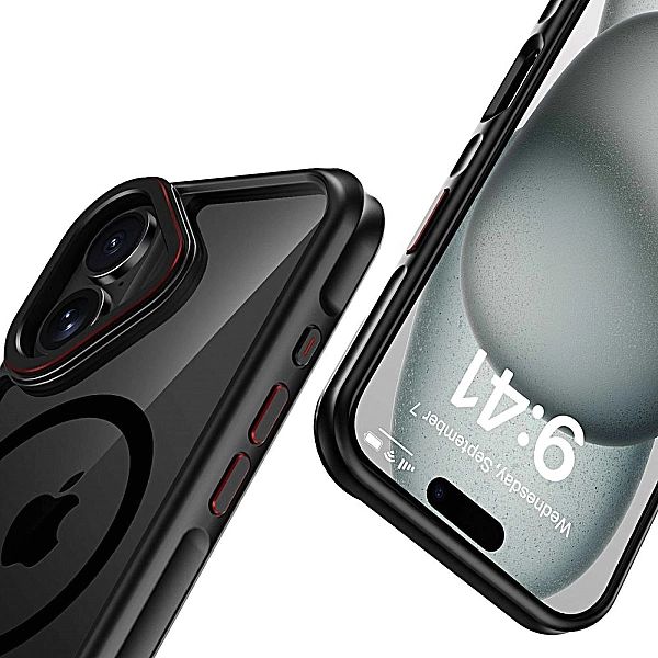 Tech-Protect Maghybrid Magsafe Iphone 16 Black/Red