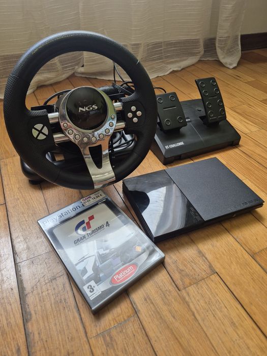 Playstation 2 Slim + Volante NGS OFERTA: Gran Turismo 4