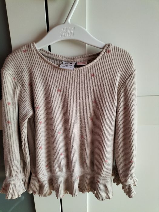 Bluzka Zara 98 kremowa
