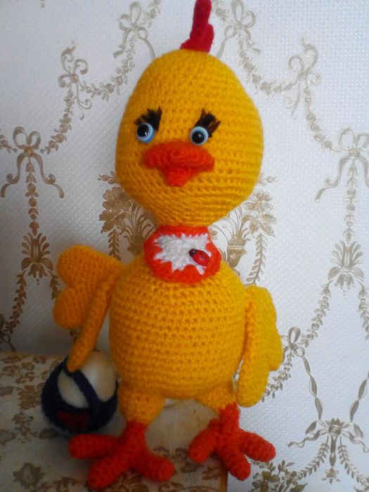 Вязаные игрушки, пасхальный цыпленок