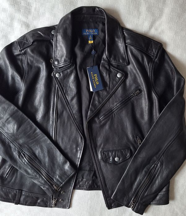 Polo Ralph Lauren kurtka motocyklowa skóra XL