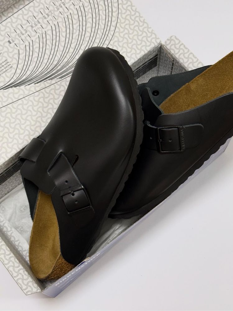 Birkenstock Boston Smooth Black Leather | Оригінал