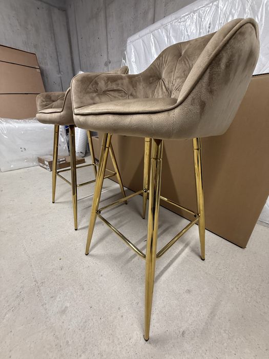 Hokery welurowe - NOWE szt. 2