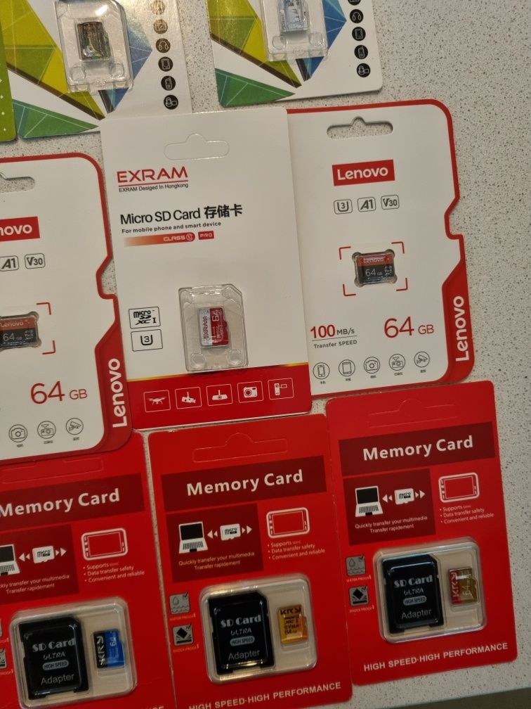 Cartões de memória 32/64 GB