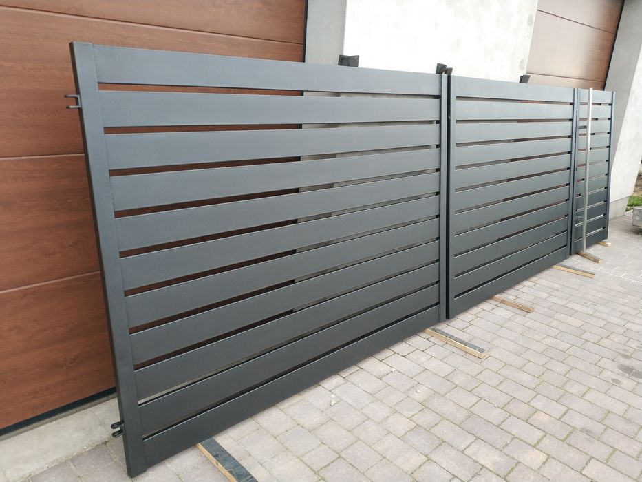 Brama wjazdowa, dwuskrzydłowa, OCYNKOWANA OGNIOWO,lakier proszkowy