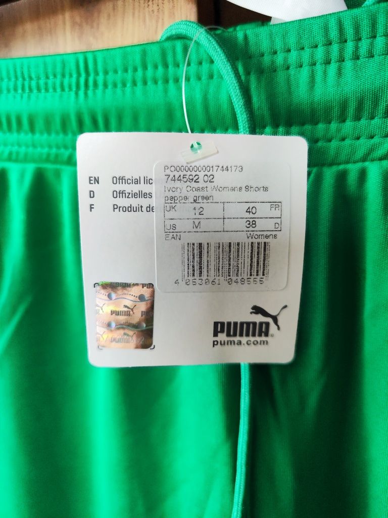 Spodenki sportowe klubowe Ivory Coast firmy Puma, damskie, rozmiar M,