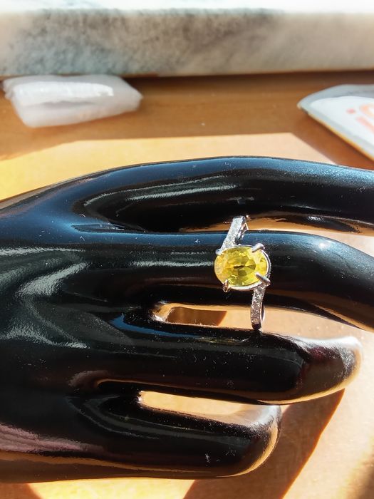 Anel em Prata 925 com Safira Certificada