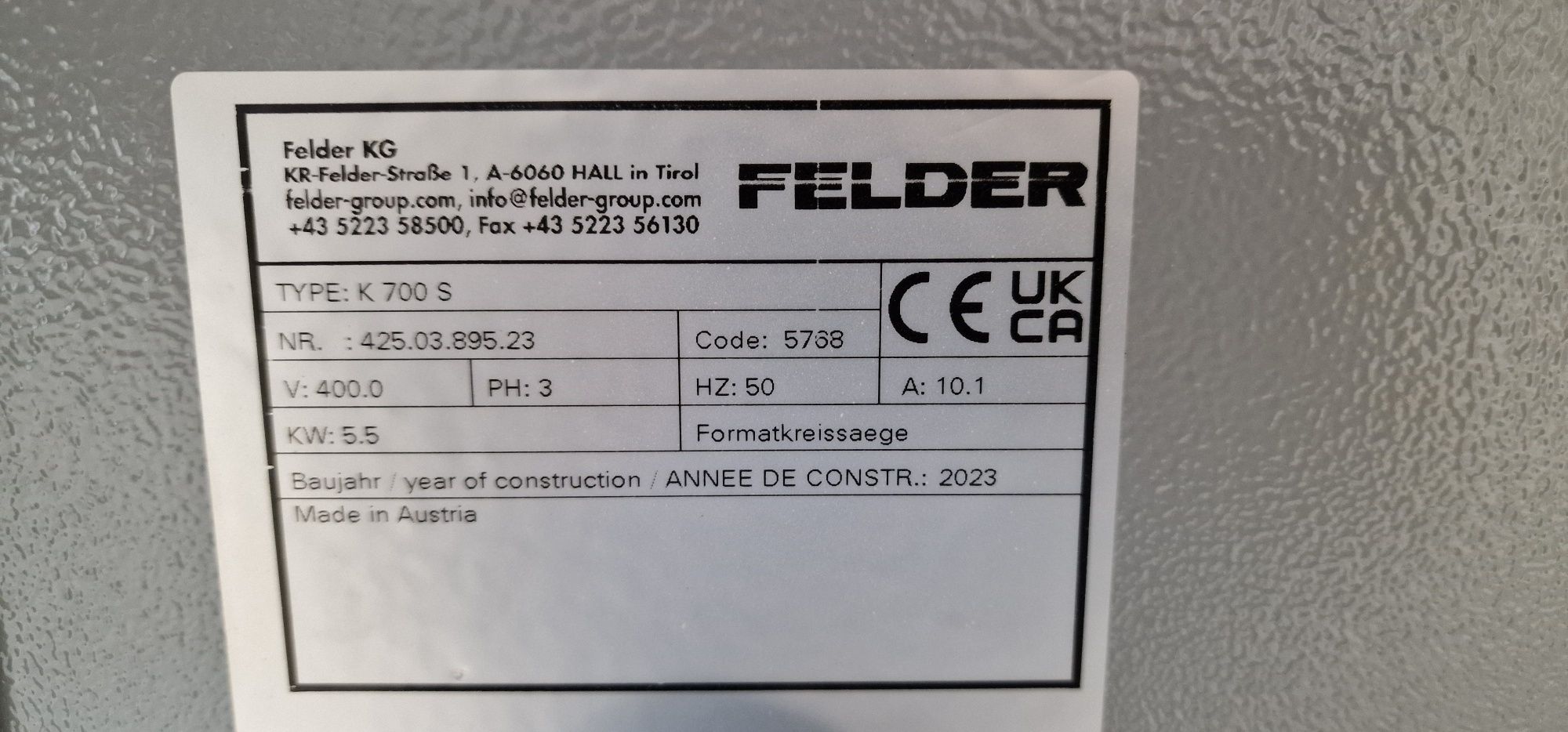 Piła formatowa Felder K 700 S