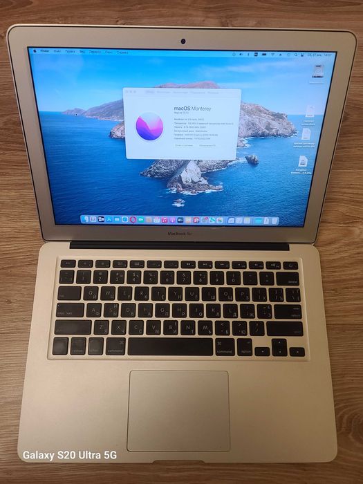Macbook air A1466 2017, i5, ОЗУ 8 гб/128 gb бат 6 годин, коробка