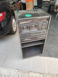 Wieża stereo Schneider szafka vintage