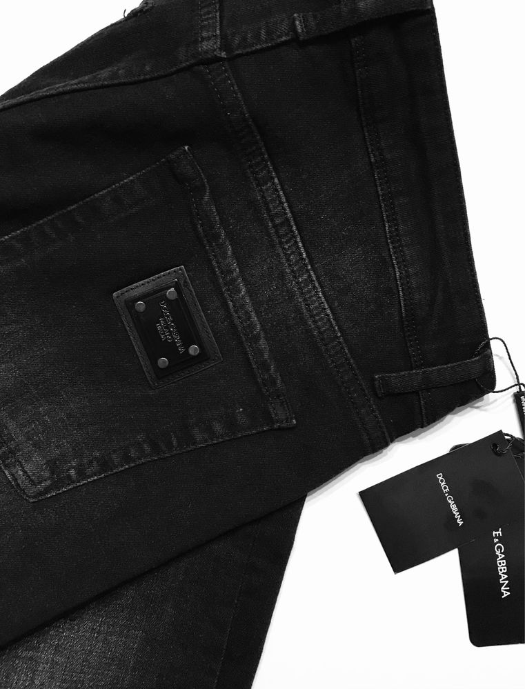 Jeans DG meskie black logo Dolce
