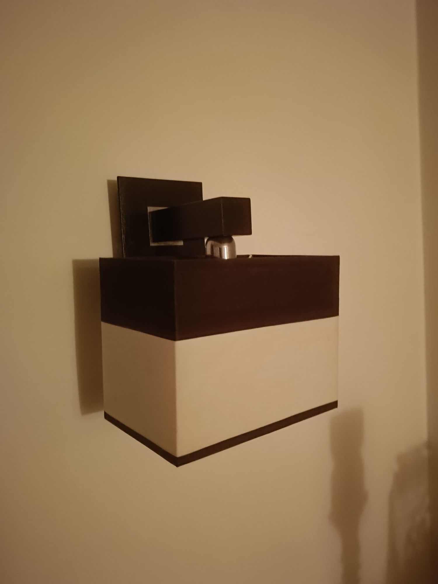 Zestaw lamp kremowo-brazowowych